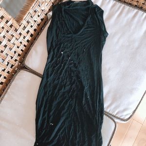 HOT Black Mini Dress With Cutout Chest